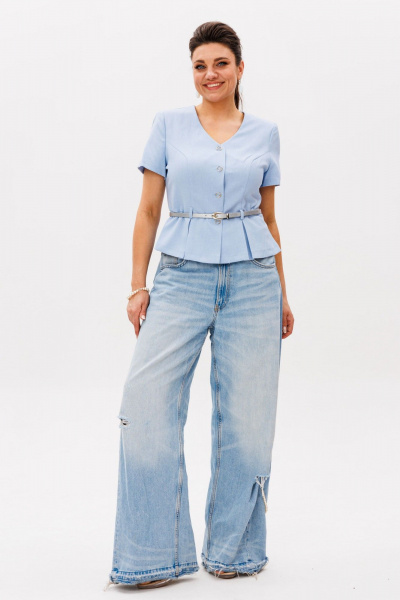 Жакет Anelli 690.1 голубой - фото 2