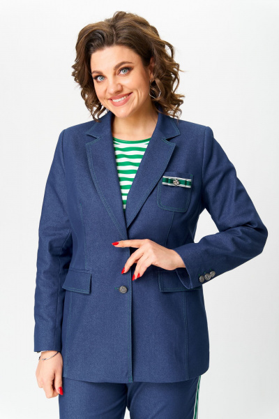 Жакет Andina city 4011-25 синий - фото 4