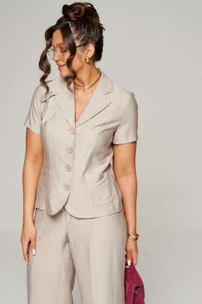 Брюки, жакет Beautiful&Free 6312 бежевый - фото 5