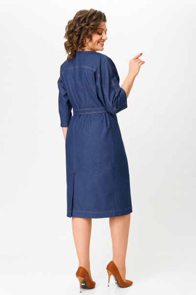 Платье Andina city 8034-25 синий - фото 10