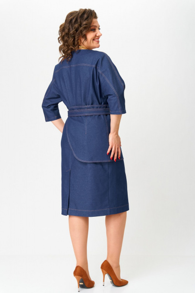Платье Andina city 8034-25 синий - фото 2