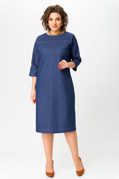 Платье Andina city 8034-25 синий - фото 8