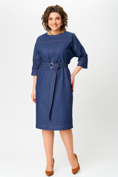 Платье Andina city 8034-25 синий - фото 7