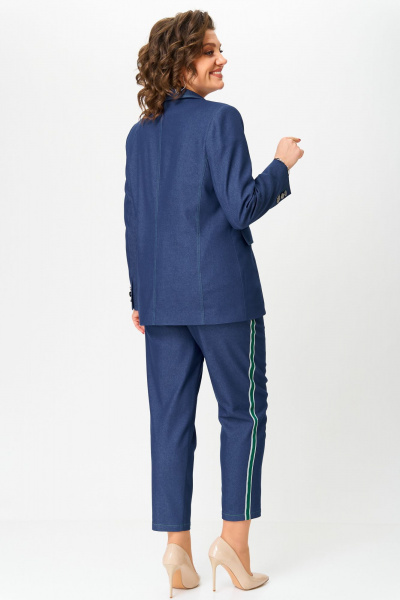 Брюки, жакет Andina city 9063-25  синий - фото 3