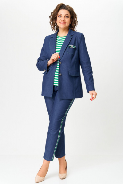 Брюки, жакет Andina city 9063-25  синий - фото 1