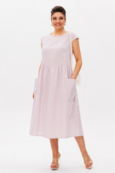 Платье Anelli 1059 помада - фото 6