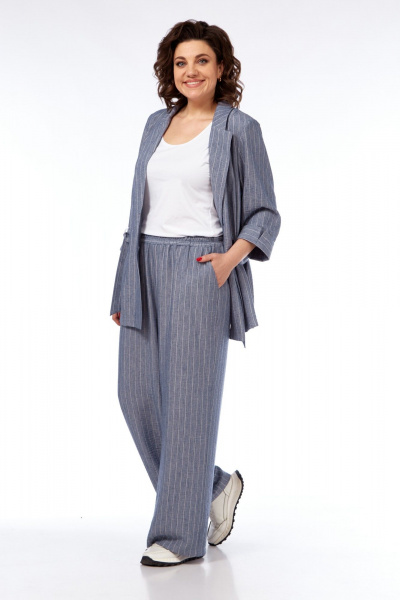 Брюки, жакет БагираАнТа 1025 синий - фото 3