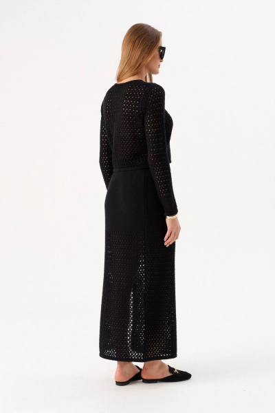 Джемпер, юбка Romgil РВ0207-ХЛ4 черный - фото 2