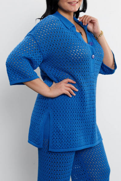 Брюки, джемпер Romgil РВ0211-ХЛ4 ярко-синий - фото 3