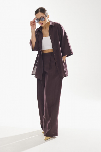 Блуза, брюки DAVA 2226 шоколад - фото 6