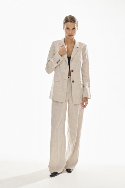 Брюки, жакет DAVA 2227  бежевый - фото 3