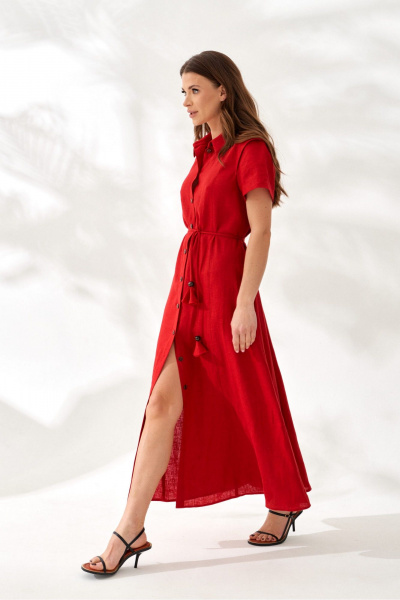 Платье ELLETTO 1066 красный - фото 4