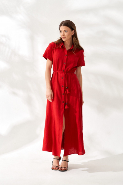 Платье ELLETTO 1066 красный - фото 3