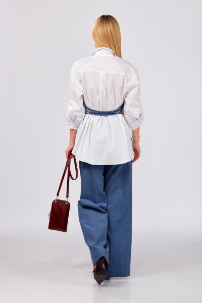 Брюки, жакет DOGGI 2992 белый+синий - фото 6