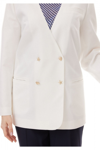 Блуза, брюки, жакет Твой имидж 2116 сине-белый - фото 6