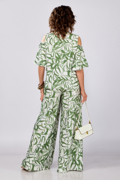 Блуза, брюки Lady Secret 2996 белый+зеленый - фото 6