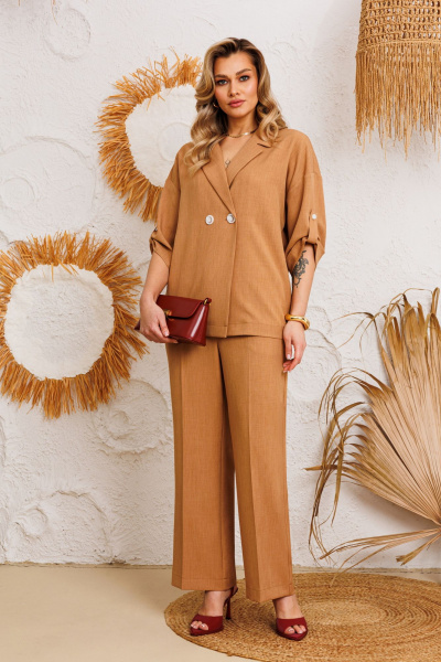 Брюки, жакет AGATTI 5688 карамель - фото 1