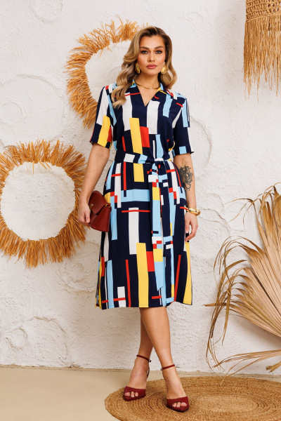 Платье AGATTI 5760 акварель - фото 1