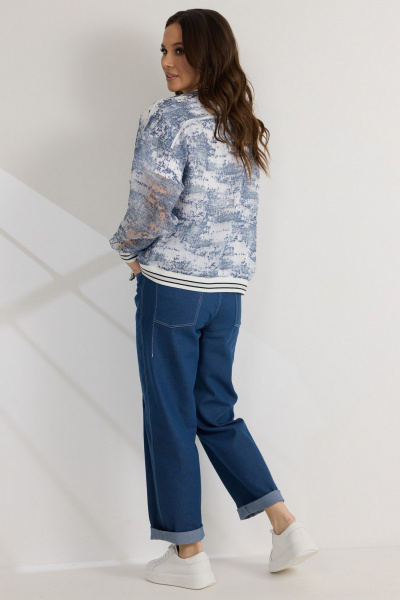 Брюки, бомбер, футболка Магия моды 2558 бело-голубой+синий - фото 10