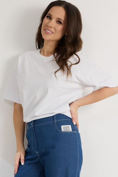 Брюки, бомбер, футболка Магия моды 2558 бело-голубой+синий - фото 9