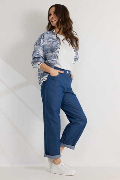 Брюки, бомбер, футболка Магия моды 2558 бело-голубой+синий - фото 6