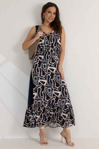 Платье Магия моды 2561 т/синий мультиколор - фото 5