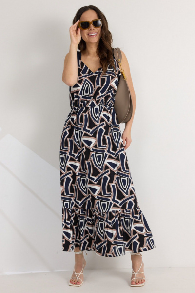 Платье Магия моды 2561 т/синий мультиколор - фото 1