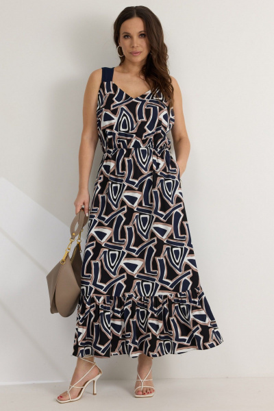 Платье Магия моды 2561 т/синий мультиколор - фото 4