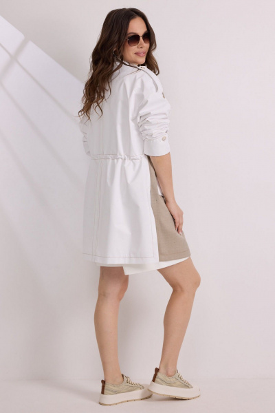 Парка, футболка, шорты Магия моды 2575 белый+беж - фото 9