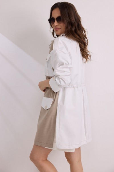 Парка, футболка, шорты Магия моды 2575 белый+беж - фото 8