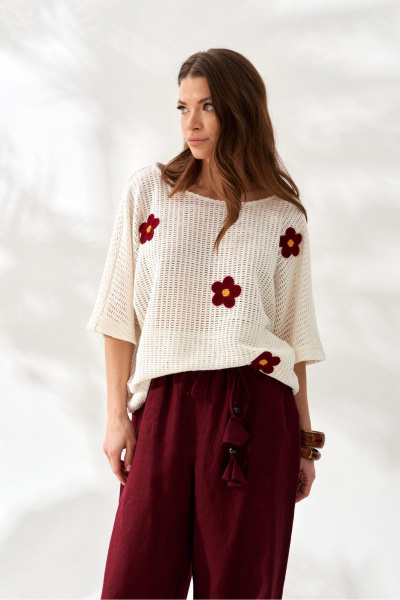 Блуза ELLETTO 3834 молочный - фото 1