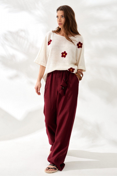 Блуза ELLETTO 3834 молочный - фото 2