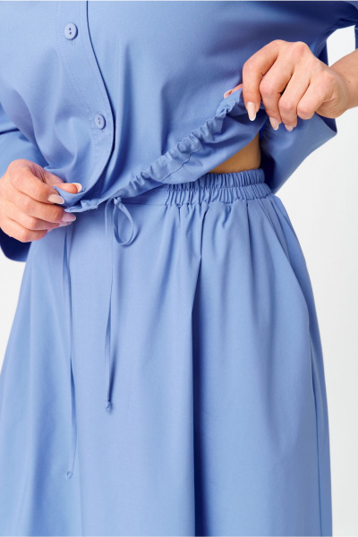 Блуза, юбка Aira Style 24121 голубой - фото 11