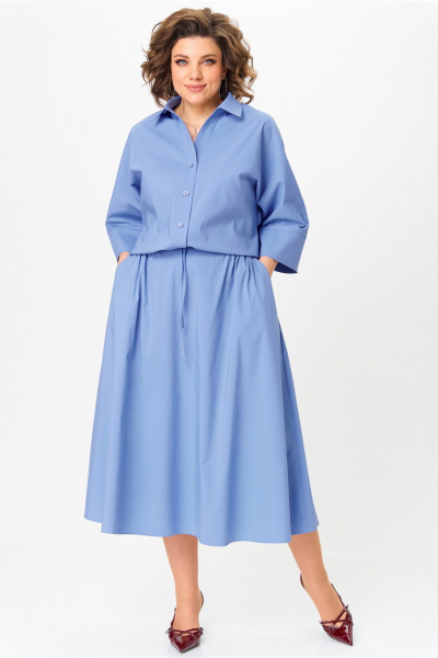 Блуза, юбка Aira Style 24121 голубой - фото 1