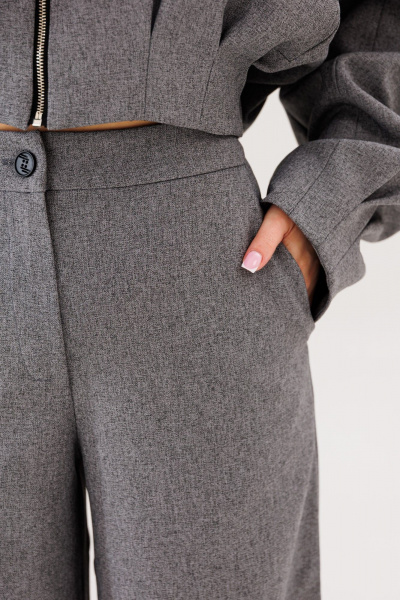 Бомбер Ambera Style 1108-3 серый - фото 5