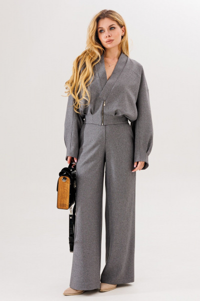 Бомбер, брюки Amberа Style 2119 серый - фото 7