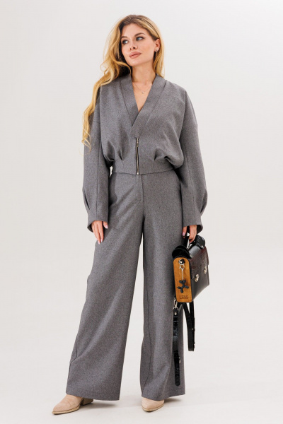 Бомбер, брюки Amberа Style 2119 серый - фото 6