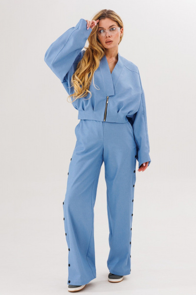 Брюки, бомбер Amberа Style 2118 голубой - фото 6