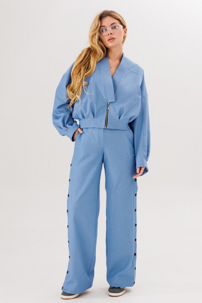 Брюки, бомбер Amberа Style 2118 голубой - фото 2