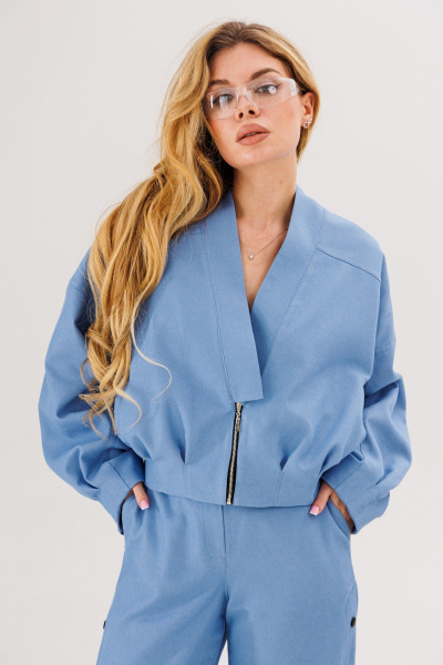 Брюки, бомбер Amberа Style 2118 голубой - фото 3