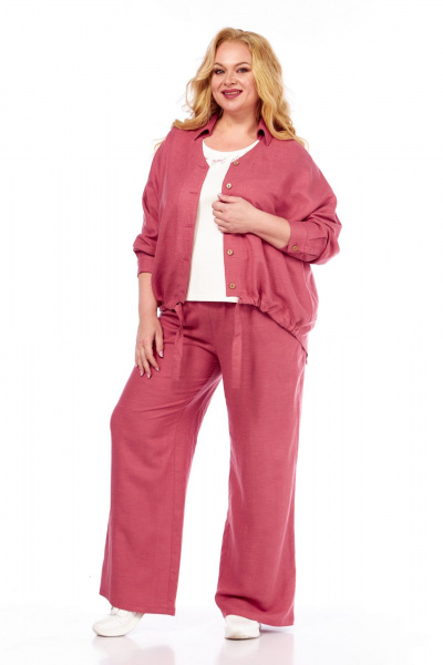 Брюки, кардиган, майка Диомант 2046 коралл - фото 2