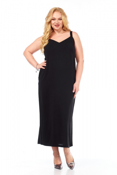 Жакет, сарафан Диомант 2056 черный+олива - фото 7