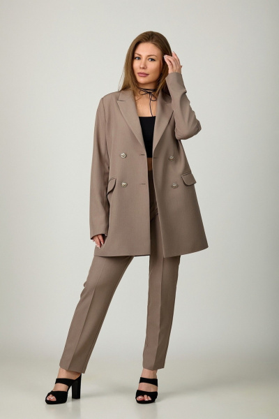 Брюки, жакет Rosheli 1142/1 коричневый - фото 1