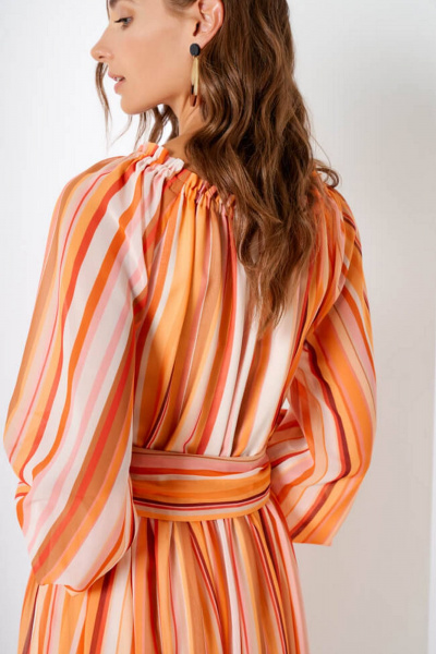 Платье Nelva 51277 полоска мультиколор - фото 7