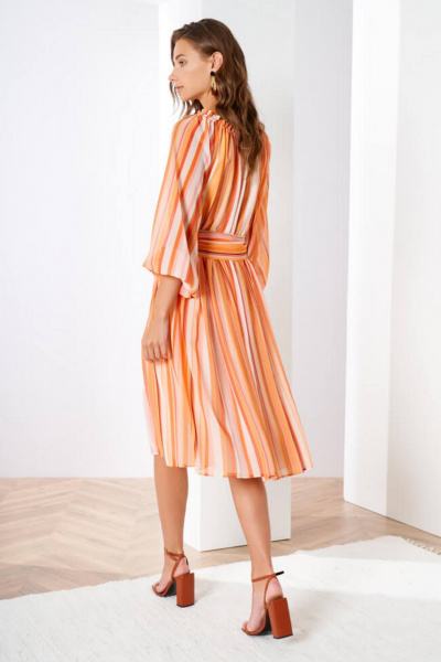 Платье Nelva 51277 полоска мультиколор - фото 6