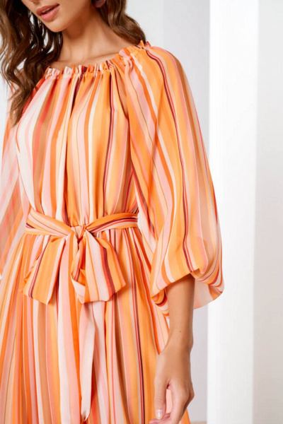 Платье Nelva 51277 полоска мультиколор - фото 4