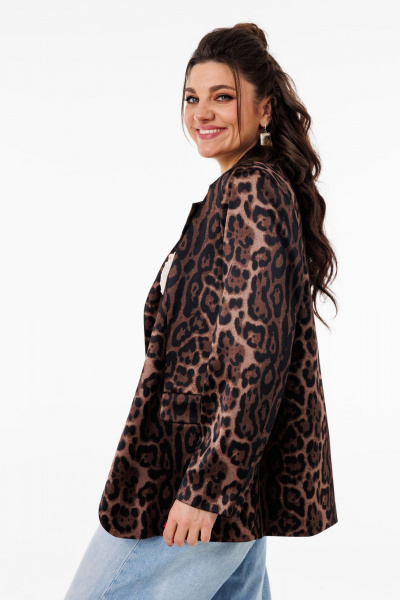 Жакет Anelli 1566 сумрачный_леопард - фото 5
