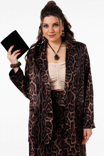 Жакет Anelli 1566 сумрачный_леопард - фото 3
