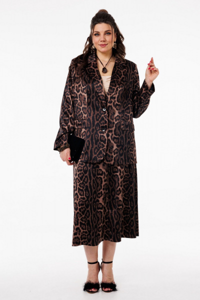 Жакет Anelli 1566 сумрачный_леопард - фото 2