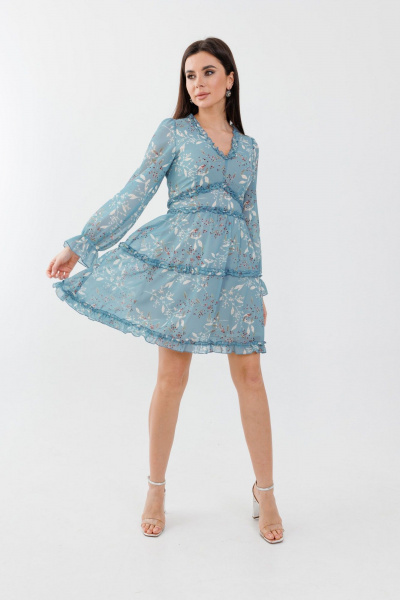 Платье Anelli 1580 голубая_лагуна - фото 8